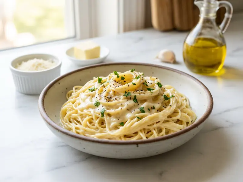 Creamy Homemade Alfredo Pasta