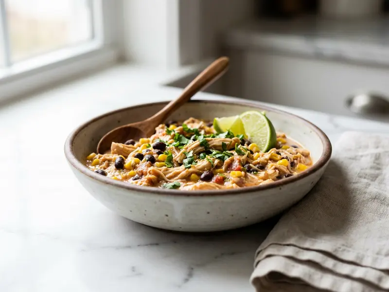 Slow Cooker Creamy Salsa Chicken