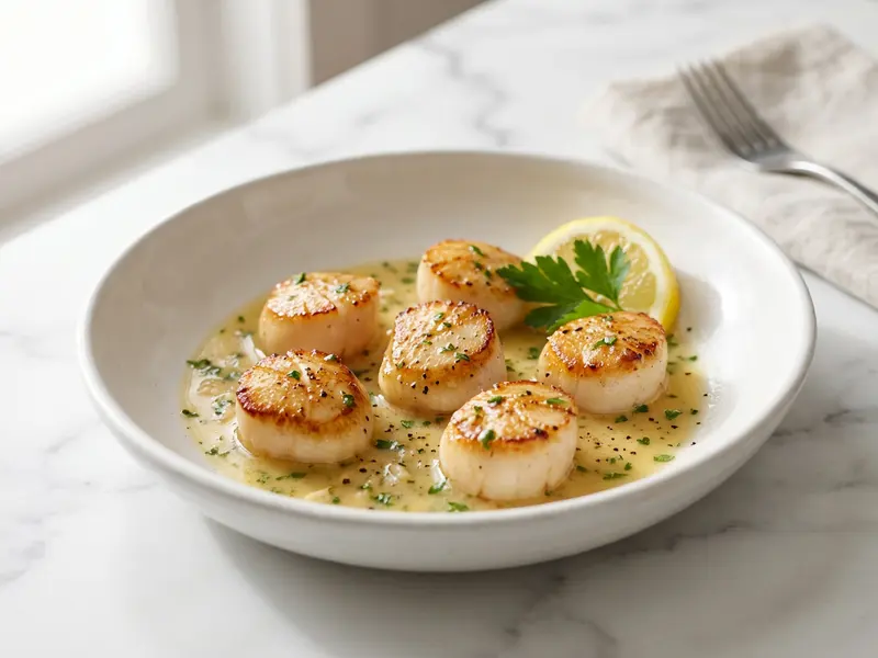 Sea Scallops in White Wine Sauce