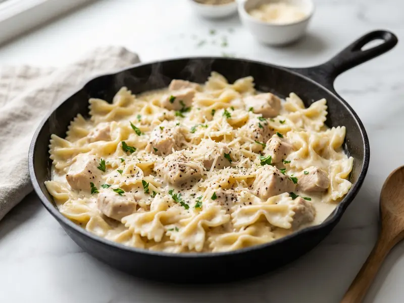 Creamy Chicken Bowtie Skillet