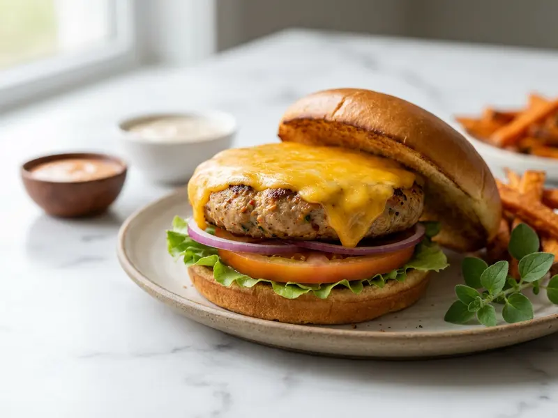 Cheesy Turkey Burger