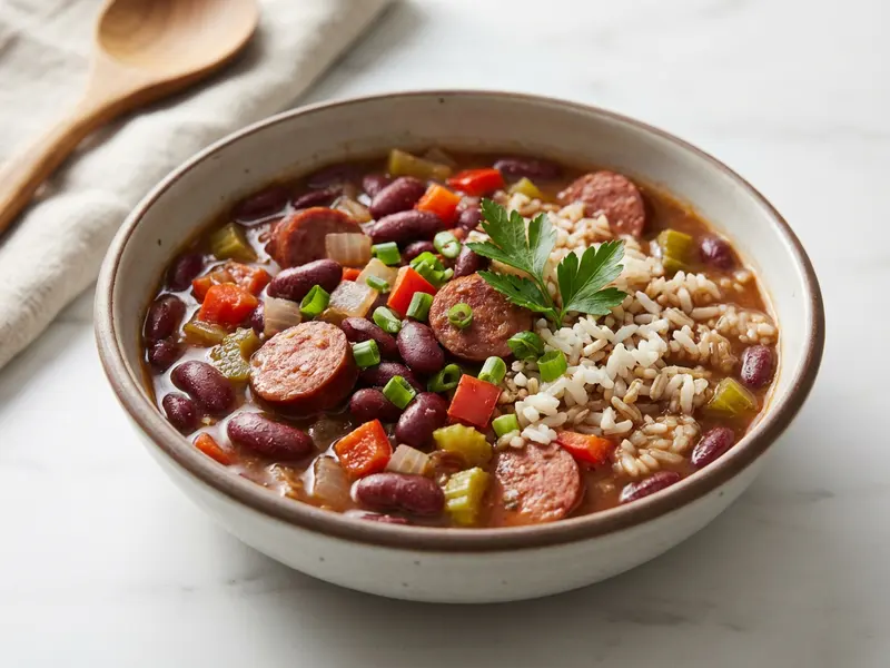Easy Red Beans and Rice with Sausage
