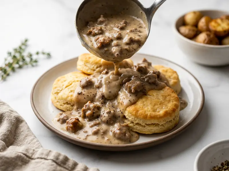 Creamy Sausage or Hamburger Gravy
