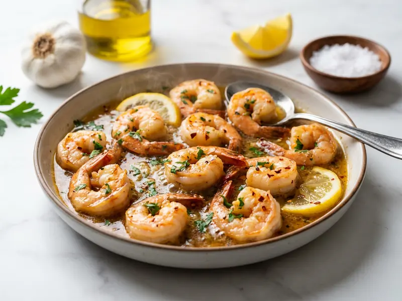 Shrimp in Buttery Garlic Sauce