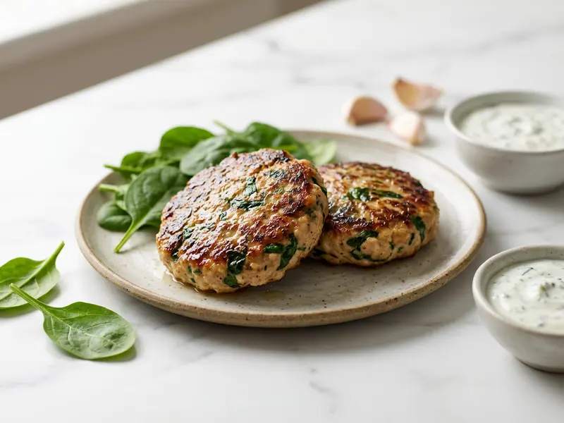 Spinach Chicken Burgers