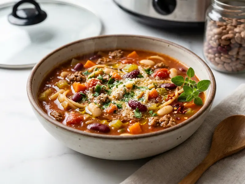 Crock Pot Pasta e Fagioli Soup