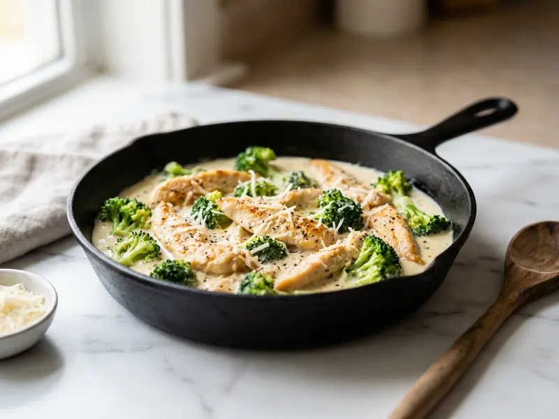 Low Carb Chicken Broccoli Alfredo