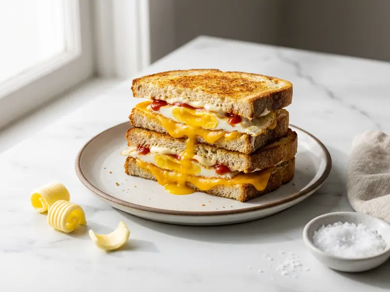 Fried Egg and Cheddar Sandwich