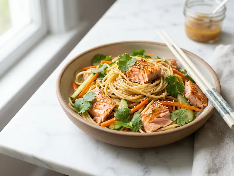 Asian Salmon Noodle Salad