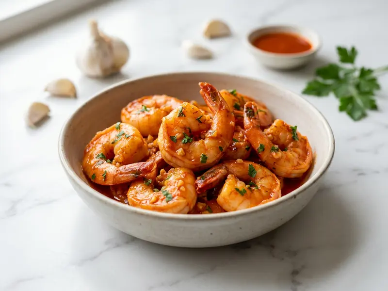 Garlicky Buffalo Shrimp