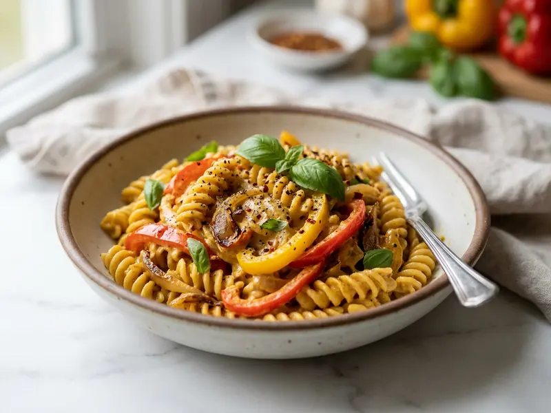 Bell Pepper Cream Cheese Pasta