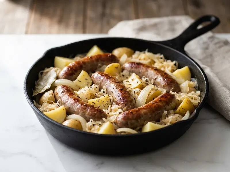 Bratwurst and Sauerkraut Supper