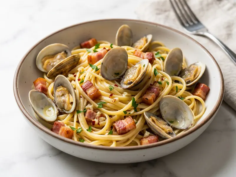 Linguine with Clams and Pancetta