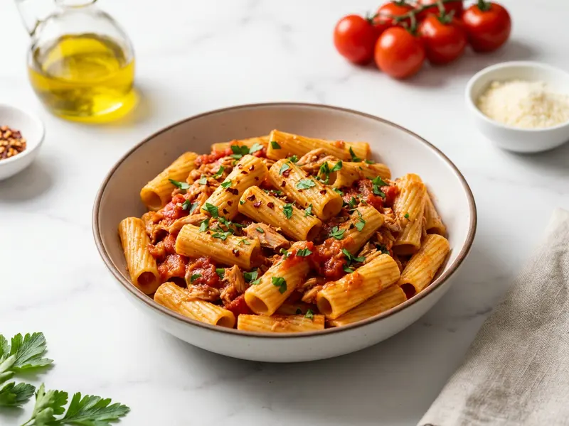 Quick Tuna Tomato Pasta