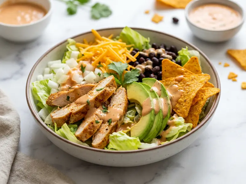 Chicken and Bean Taco Salad