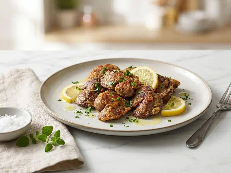 Pan-Fried Chicken Livers with Lemon