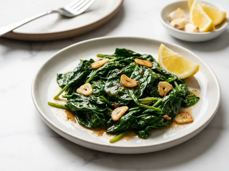 Spinach Sauté with Brown Butter and Garlic