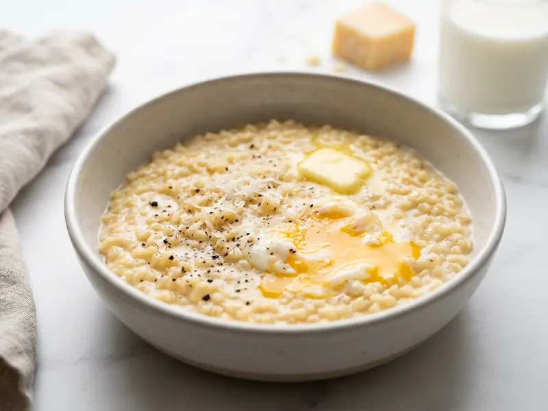 Creamy Pastina with Egg and Parmesan