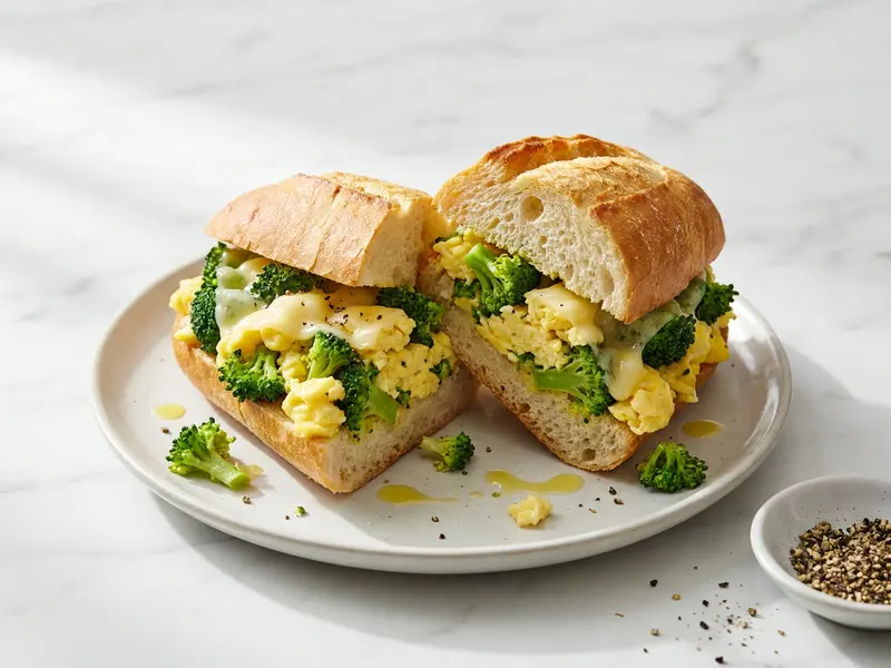 Broccoli and Egg Sandwich
