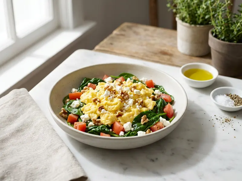 Spinach Tomato Scramble
