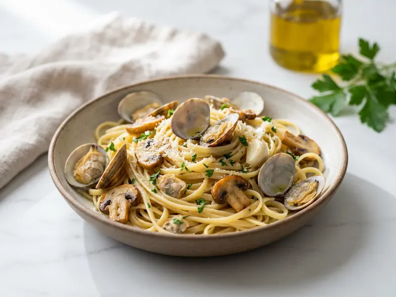 Lighter Linguine with Clams