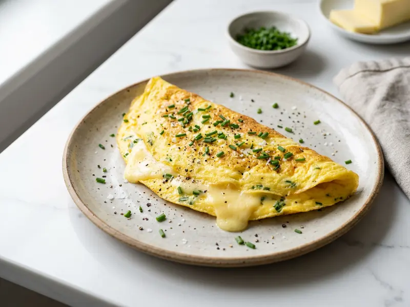 Cheese and Chive Omelet