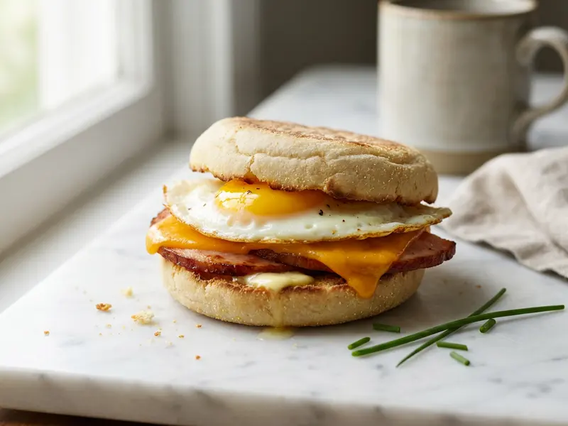 English Muffin Breakfast Sandwich