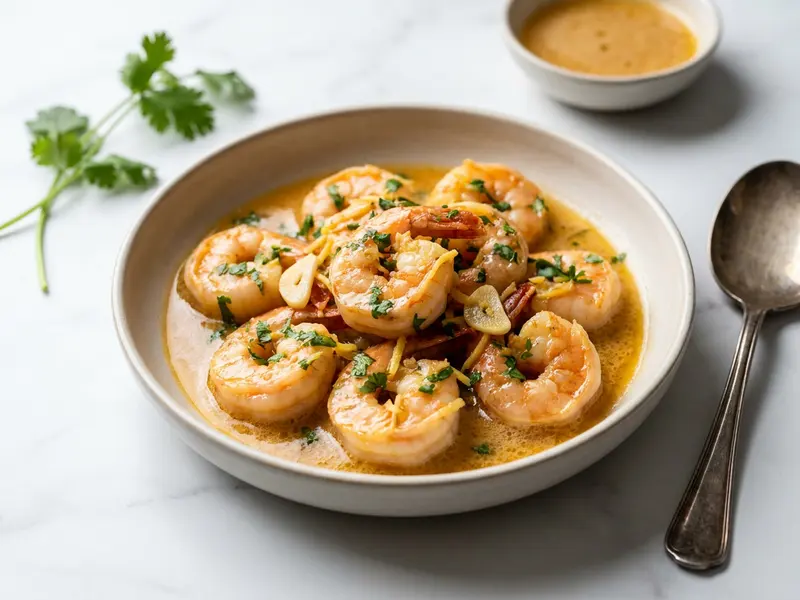 Shrimp in Ginger Butter Sauce