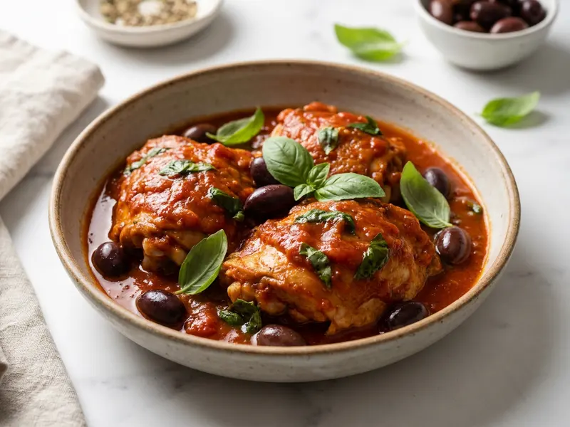 Chicken with Tomato and Basil Sauce