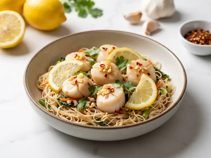 Quick Steamed Scallops