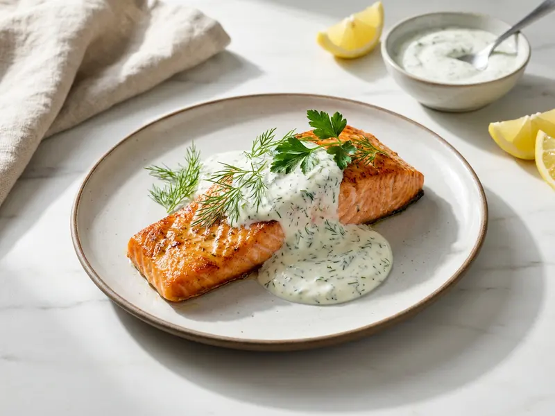 Roasted Salmon with Herbed Yogurt