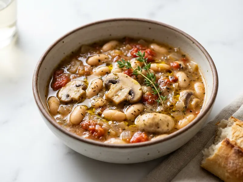 Provencal Mushroom and White Bean Stew