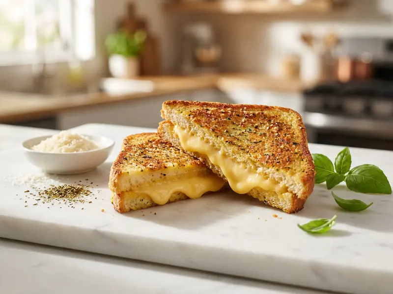 Italian-Style Egg Fried Grilled Cheese