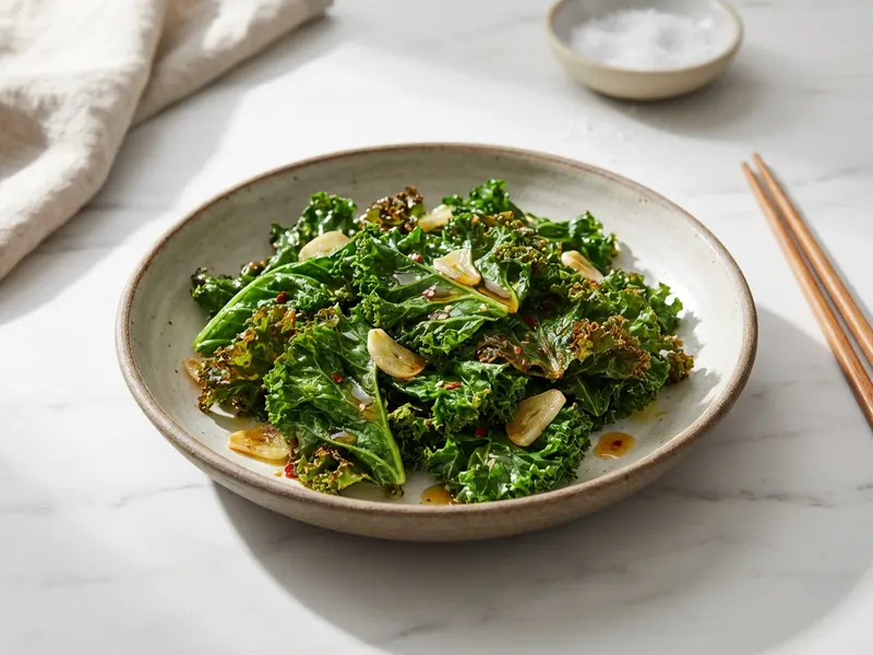 Pan-Fried Garlic Kale