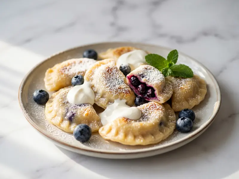 Pierogi z jagodami