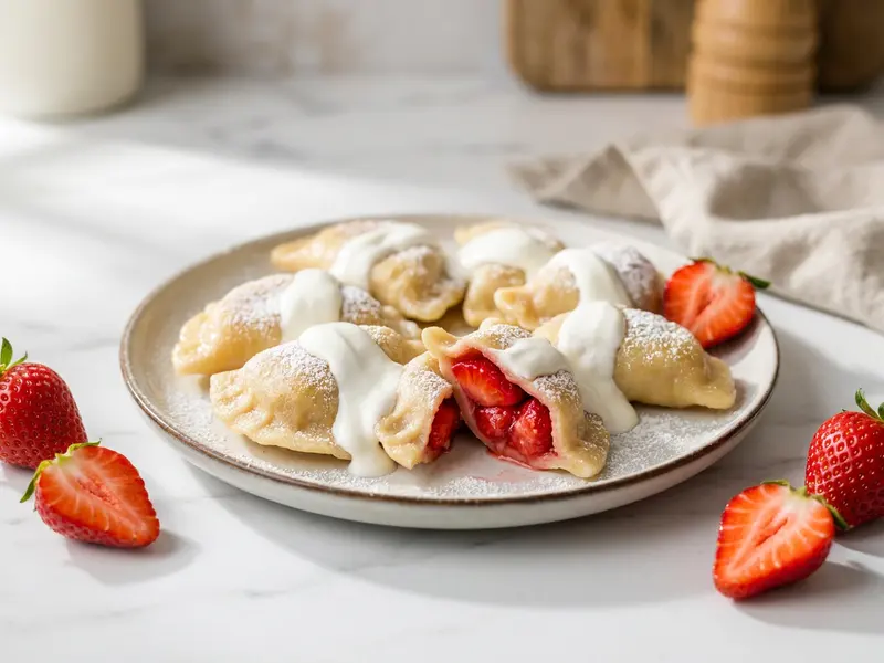 Pierogi z truskawkami