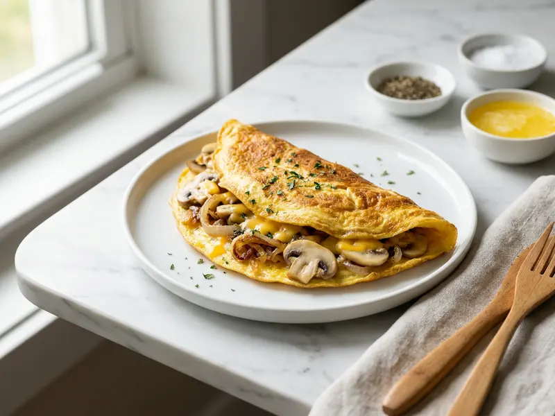 Omlet z pieczarkami