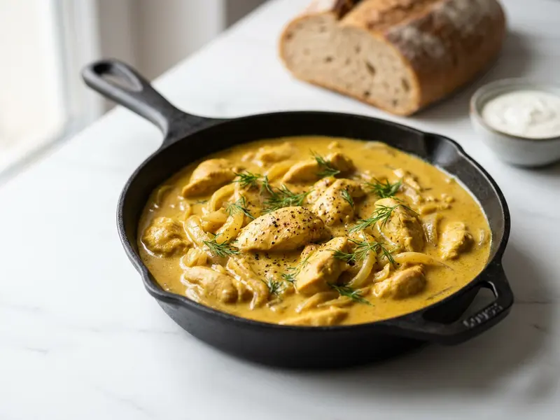 Pierś z kurczaka w sosie curry