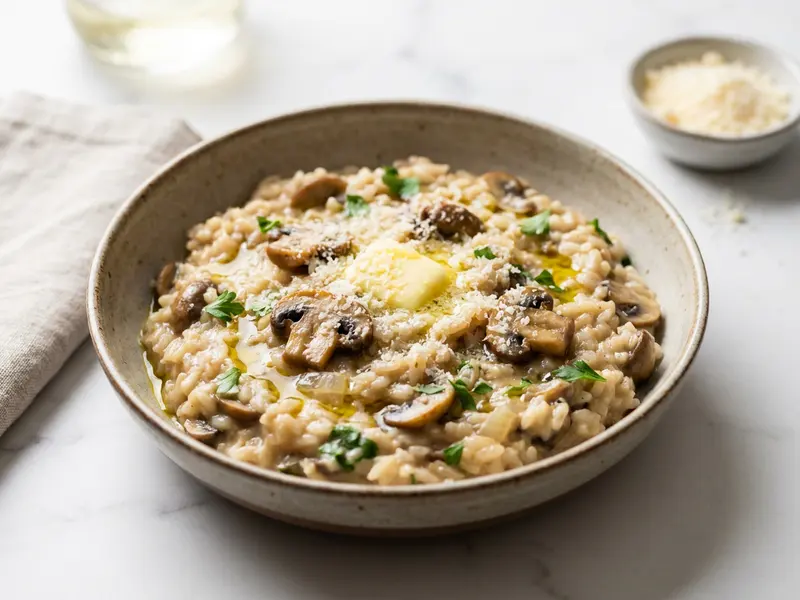 Risotto po polsku z pieczarkami