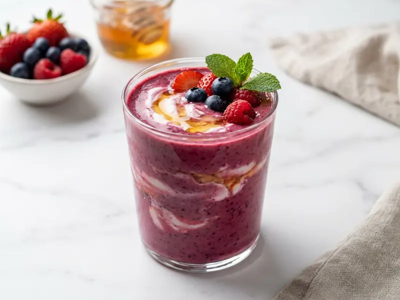 Greek Yogurt Berry Protein Smoothie