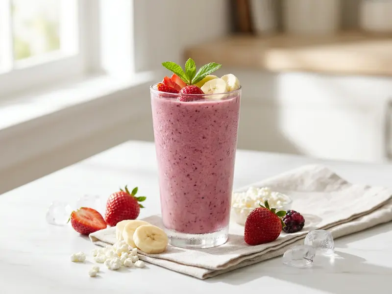 Cottage Cheese Berry Smoothie
