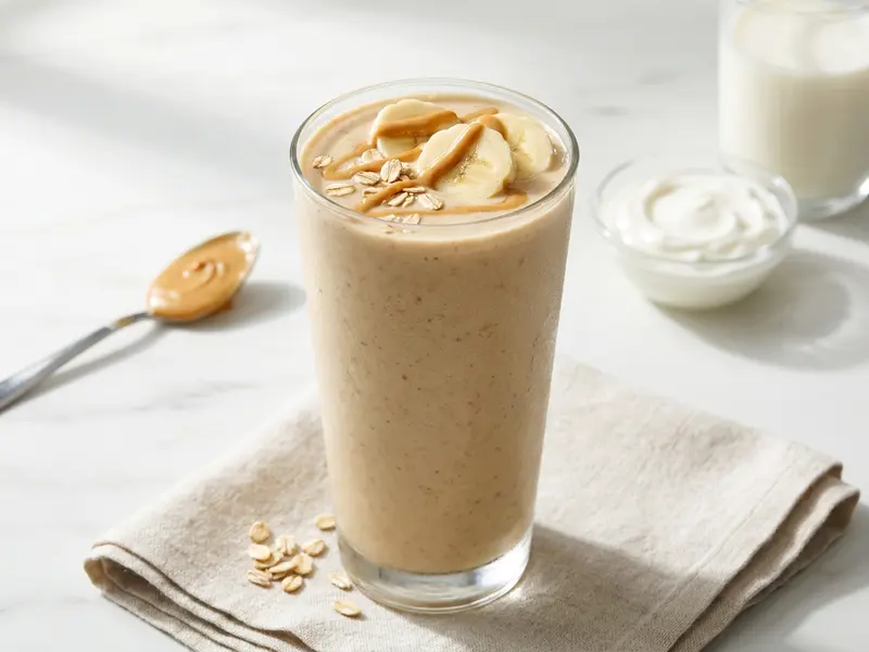 Peanut Butter Banana Oat Protein Smoothie