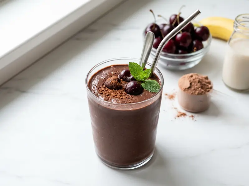 Chocolate Cherry Protein Smoothie