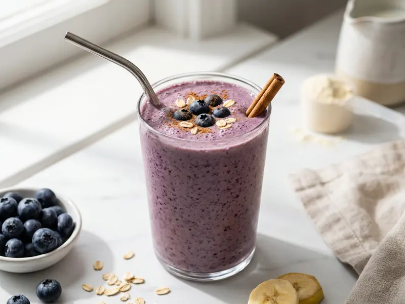 Blueberry Muffin Protein Smoothie