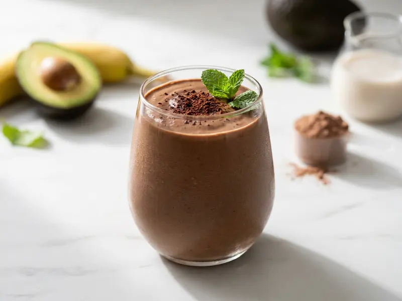 Chocolate Avocado Protein Smoothie