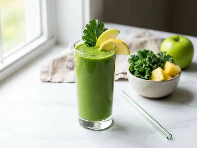 Kale Apple Banana Free Smoothie