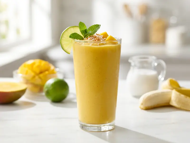 Coconut Mango Vegan Smoothie