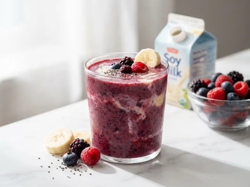 Soy Milk Berry Smoothie