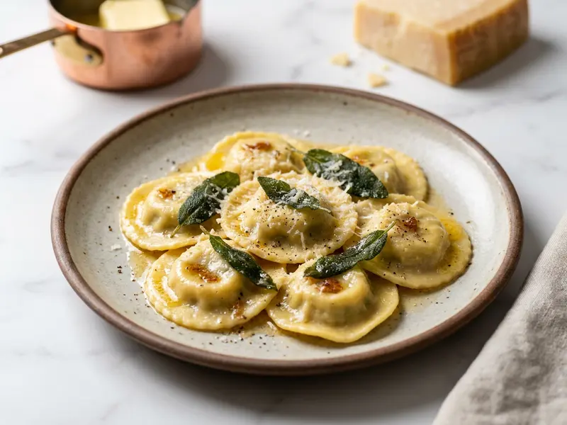 Ravioli z ricottą i szpinakiem