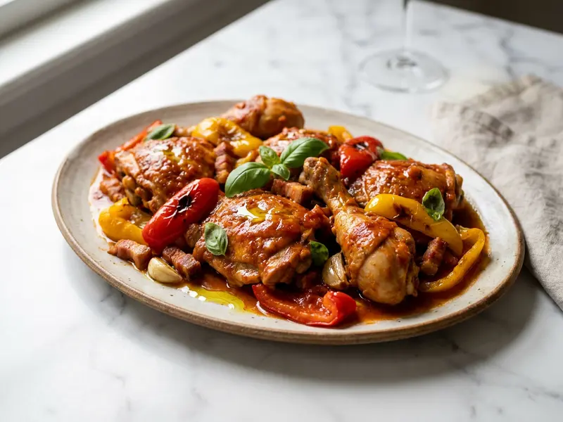 Pollo alla Romana con Peperoni